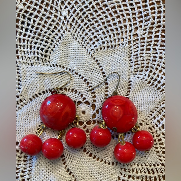 ZAD BOHO beaded earrings OLIVE GREEN SHAKER CHA CHA ear wires  2” NWT FABULOUS!! - Picture 8 of 8